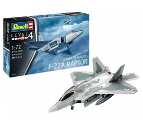 Revell Lockheed Martin F-22A Raptor / Plastikmodell / 1:72 / 116 Teile / Schwierigkeit 4