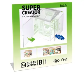 Robotime Abdeckung für Miniaturmodelle, Dachtyp B / ab 8 Jahren 
