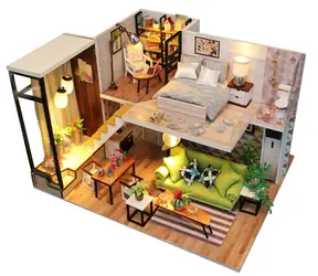 2Kids Toys Miniaturhaus Romantischer skandinavischer Stil / ab 14 Jahren