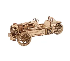 Ugears 3D mechanisches Holzpuzzle Dreirad UGR-S / ab 14 Jahren / 457 Teile / Schwierigkeit: mittel 