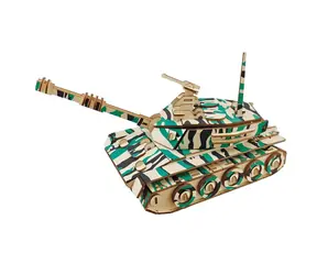 Woodcraft Holz-3D-Puzzle Großer Panzer / 154 Teile / ab 8 Jahren / Schwierigkeit: leicht