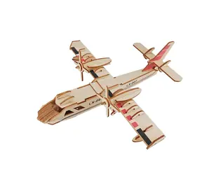 Woodcraft Holz-3D-Puzzle Bomber / 53 Teile / ab 8 Jahren / Schwierigkeitsgrad: einfach