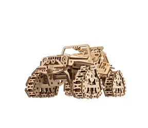 Ugears 3D-Holzpuzzle, mechanisches Ketten-Geländefahrzeug / ab 14 Jahren / 423 Teile / Schwierigkeit: mittel