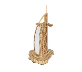 Woodcraft 3D-Puzzle aus Holz Burj al-Arab / 65 Teile / ab 14 Jahren / Schwierigkeit: leicht 