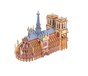 Woodcraft 3D-Holzpuzzle Kathedrale Notre-Dame / 216 Teile / ab 8 Jahren / Schwierigkeitsgrad: leicht 