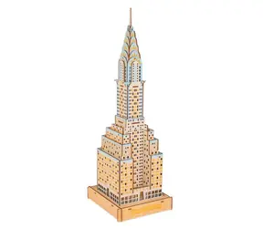 Woodcraft Chrysler Building 3D-Holzpuzzle - 76 Teile - ab 8 Jahren / Schwierigkeit: einfach