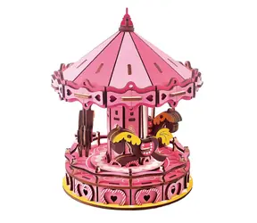 Woodcraft Holz-3D-Puzzle Karussell / 177 Teile / ab 8 Jahren / Schwierigkeitsgrad: einfach 
