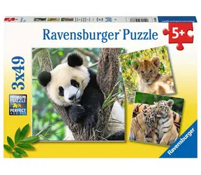 Ravensburger Panda, Tiger und Löwe - 3x49 Teile / ab 5 Jahren 