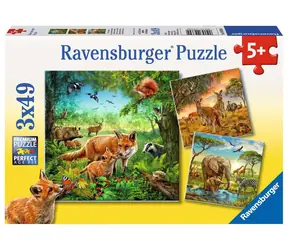 Ravensburger Tiere auf der Erde / 3x49 Teile / ab 5 Jahren 