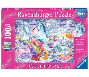 Ravensburger Glitzerpuzzle Tolle Einhörner / 100 Teile / ab 6 Jahren 