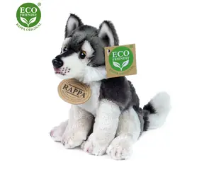 Rappa Plüschwolf sitzend 15 cm / UMWELTFREUNDLICH / ab 0 Monaten