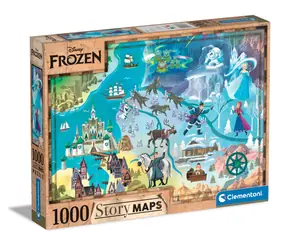 Clementoni PUZZLE Disney Map - Frozen / 1000 Teile / ab 14 Jahren 