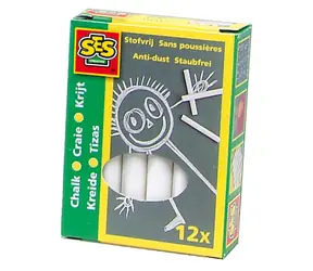 SES Weiße Kreiden 12 Stück / ab 3 Jahren 