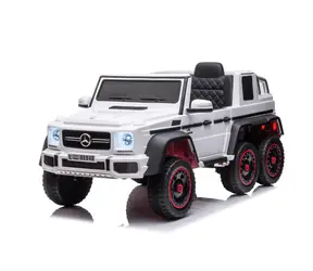 Eljet Kinder-Elektroauto Mercedes G63 - 6 Räder weiß / 4x25 W / Geschwindigkeit: 3-8 km-h / Tragfähigkeit: 25 kg 