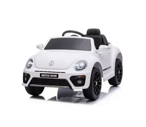 Eljet Kinder-Elektroauto Volkswagen Beetle weiß / 50 W / Geschwindigkeit: 2-3 km-h / Tragfähigkeit: 30 kg 