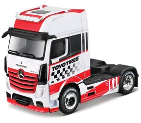 Maisto Custom Rigs- Mercedes-Benz Actros 1851 rot-weiß / Maßstab 1:64 / ab 3 Jahren