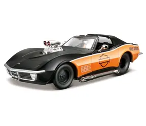 Maisto Harley-Davidson Custom 1970 Chevrolet Corvette schwarz-orange / Maßstab 1:24 / ab 8 Jahren
