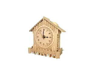 Woodcraft 3D-Puzzle-Uhrenhaus aus Holz / ab 8 Jahren / Schwierigkeitsgrad: mittel