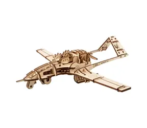 Ugears 3D mechanisches Holzpuzzle Kampfdrohne Bayraktar TB2 / ab 14 Jahren / 125 Teile / Schwierigkeit: mittel