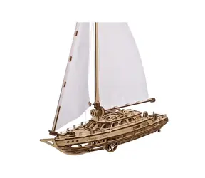 Ugears 3D-Holzpuzzle „Yacht The Ocean Beauty“ - 365 Teile / ab 14 Jahren / 365 Teile / Schwierigkeit: mittel