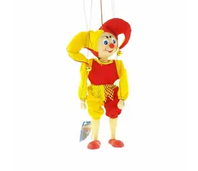 Tschechisch Holzspielzeug Große Holzpuppen - Kašpárek / ab 3 Jahren