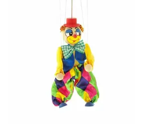 Tschechisch Holzspielzeug Große Holzpuppen - Clown / ab 3 Jahren