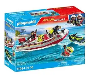 Playmobil Action Heroes 71464 Feuerwehrboot mit Jetski / Anzahl Teile: 52 / ab 4 Jahren