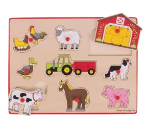 Bigjigs Toys Einlegepuzzle Farmhouse / ab 3 Jahren