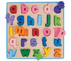 Bigjigs Baby Holzpuzzle Alphabet kleine Buchstaben / ab 18 Monaten