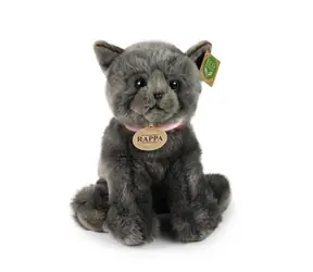 Rappa Plüschkatze grau 25 cm / UMWELTFREUNDLICH / ab 0 Monaten 