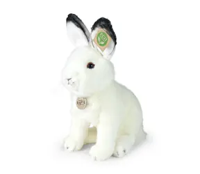 Rappa Plüsch-Schneehase sitzend 30 cm / UMWELTFREUNDLICH / ab 0 Monaten 