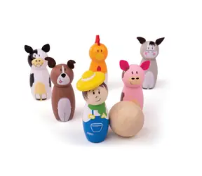 Bigjigs Toys Kegelbauernhof aus Holz / ab 3 Jahren