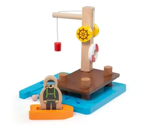 Bigjigs Rail Harbor mit Kran, Boot und Taucher / ab 3 Jahren