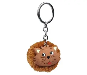 2Kids Toys Bommel-Schlüsselanhänger aus Holz Katze / ab 3 Jahren