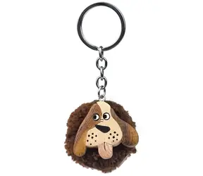 2Kids Toys Bommel-Schlüsselanhänger aus Holz Hund / ab 3 Jahren
