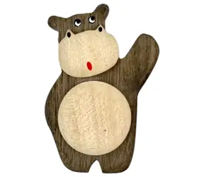 2Kids Toys Großer Nilpferd-Holzmagnet