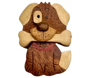2Kids Toys Großer Holzmagnet Hund mit Knochen