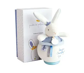 Doudou Geschenkset - Plüsch-Seemannskaninchen mit Melodie, 14 cm / ab 0 Jahren