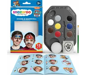 SNAZAROO Set mit 8 Gesichtsfarben Paw Patrol: Chase & Marshall / ab 3 Jahren 
