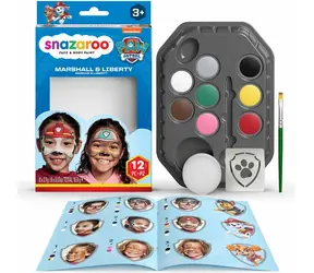 SNAZAROO Set mit 8 Gesichtsfarben Paw Patrol: Marshall & Liberty / ab 3 Jahren 