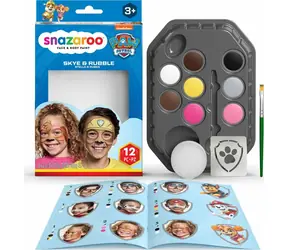 SNAZAROO Set mit 8 Gesichtsfarben Paw Patrol: Skye & Rubble / ab 3 Jahren 