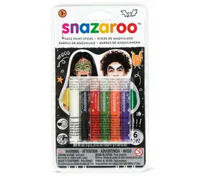 SNAZAROO Gesichts- und Körperfarben-Set in Stäbchen Halloween 6 Stück / ab 3 Jahren