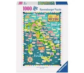 Ravensburger Karte von Italien - Italienische Weintour / 1000 Stück / ab 14 Jahren
