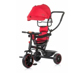 CHIPOLINO Dreirad mit Verdeck Pulse 2in1 Cherry / ab 1,5 Jahren / bis 25 kg