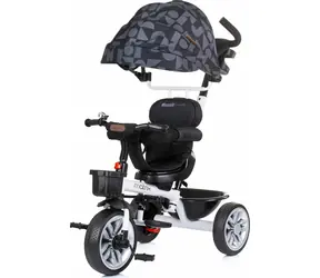 CHIPOLINO Dreirad mit Verdeck Matrix 2in1 Ebony / ab 1,5 Jahren / bis 25 kg