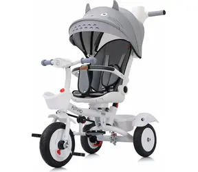 CHIPOLINO Dreirad mit Verdeck Futuro 2in1 Grau / ab 1,5 Jahren / bis 25 kg