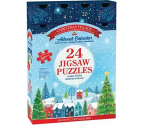 EUROGRAPHICS Puzzle-Adventskalender: Weihnachtsdorf / 24x50 Teile / ab 6 Jahren