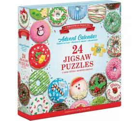 EUROGRAPHICS Puzzle-Adventskalender: Weihnachtsdonuts / 24x50 Teile / ab 6 Jahren