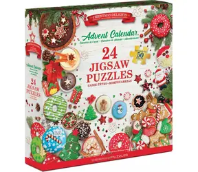 EUROGRAPHICS Puzzle-Adventskalender: Weihnachtsgeschenke / 24x50 Teile / ab 6 Jahren