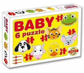 DOHÁNY Babypuzzle Tierköpfe 6 in 1 / 2-4 Teile / ab 2 Jahren